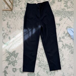 Zara Navy Pinstriped Pants